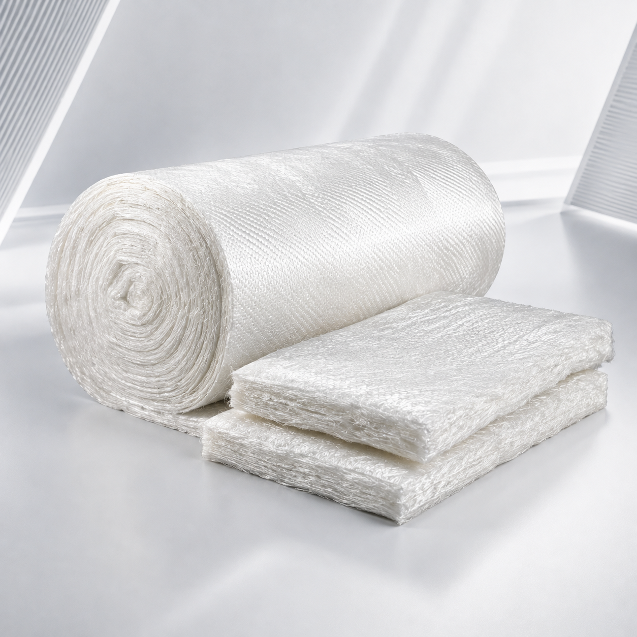 Fiberglass insulation materials